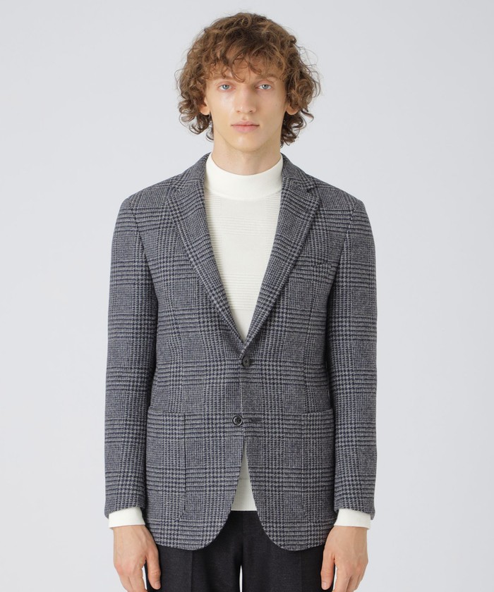 一部店舗限定】ブリティッシュウールグレンチェックジャケット