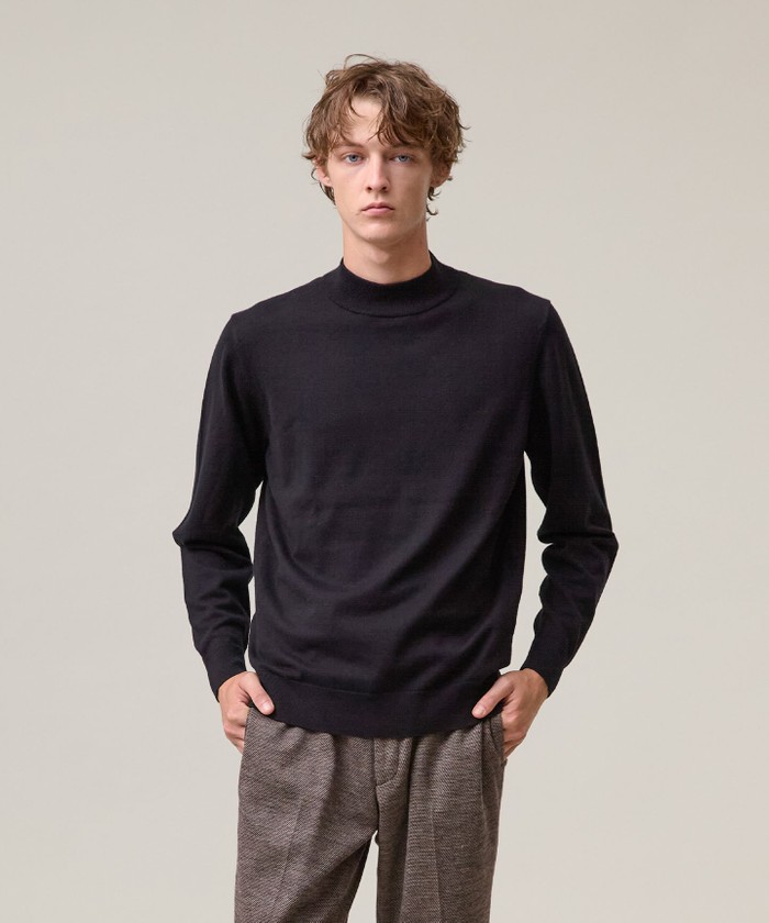 洗える】コットンカシミヤモックネック ニット(508509276)｜HANKYU