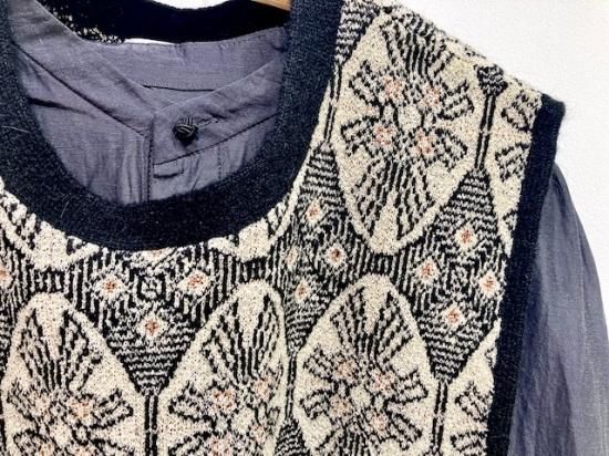 nitca ニトカ オーバルトライアングルジャガード ベスト