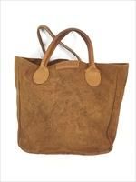 VINTAGE 本革 スエードレザー トートバッグ ダークブラウン 中サイズ