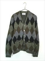 古着 60s ARROW ダイヤ パターン モヘア ルック シャギー アクリル