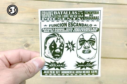 メキシコ プロレス ルチャ・リブレ 試合ポスター デザイン ステッカー