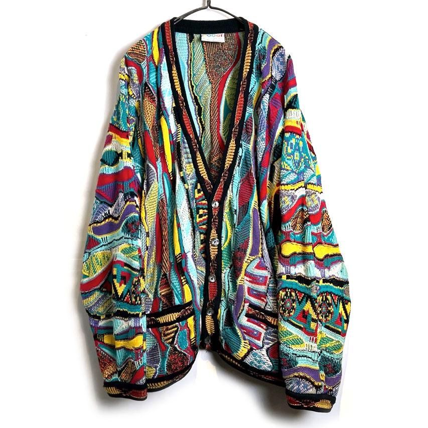 クージー【COOGI】ヴィンテージ 3D コットンカーディガン【1990's