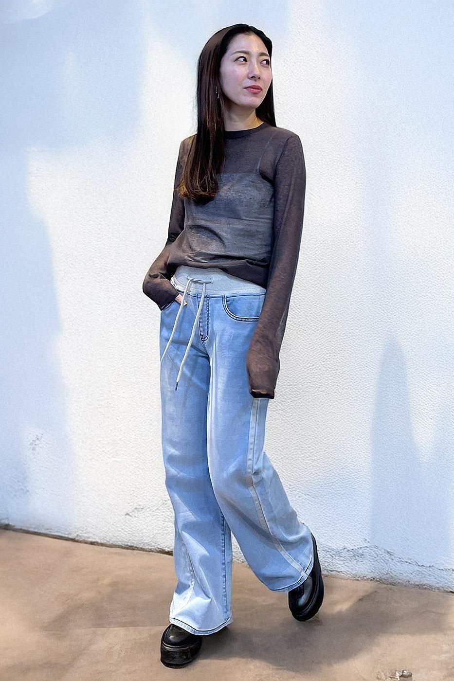 INDKNIT サイドラインワイド | ブラック WK009- インディマーク