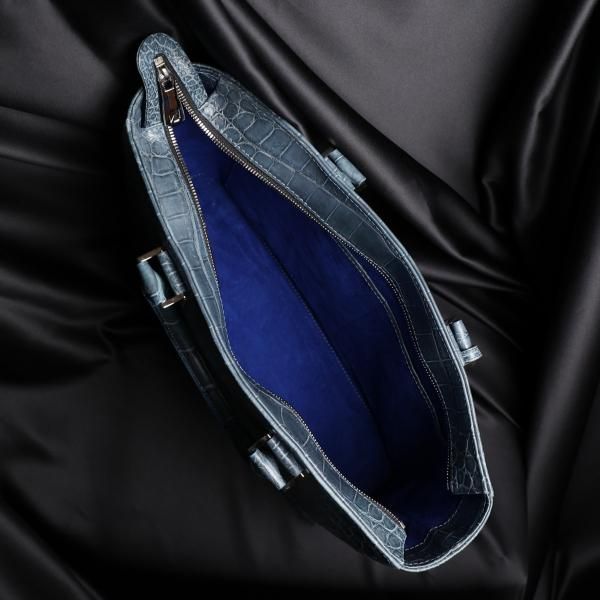 アクタスクロコダイル サイドマチトート - クロコダイル・ワニ革