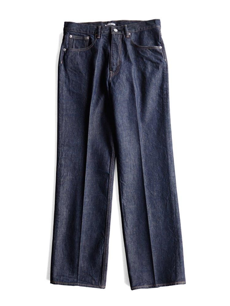 AURALEE men's / HARD TWIST DENIM 5P PANTS (INDIGO) - TROUPE ONLINE
