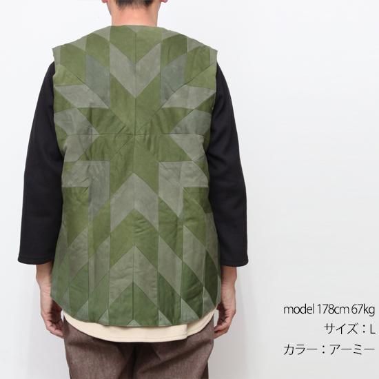 Nasngwam ナスングワム｜LONESTAR VEST (アーミー)(リメイク 中綿ベスト)