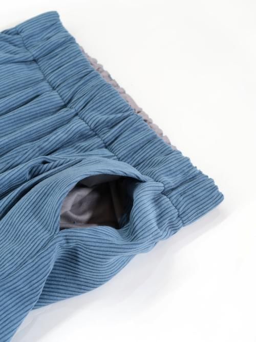 NO CONTROL AIR ポリエステルコーデュロイ テーパードパンツ(アクア