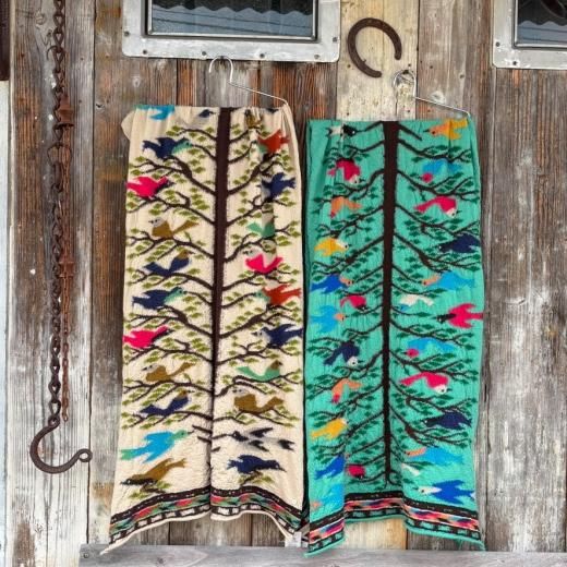 KAPITAL]縮絨ウール BIRD TREEマフラー - TAKE FIVE | テイクファイブ