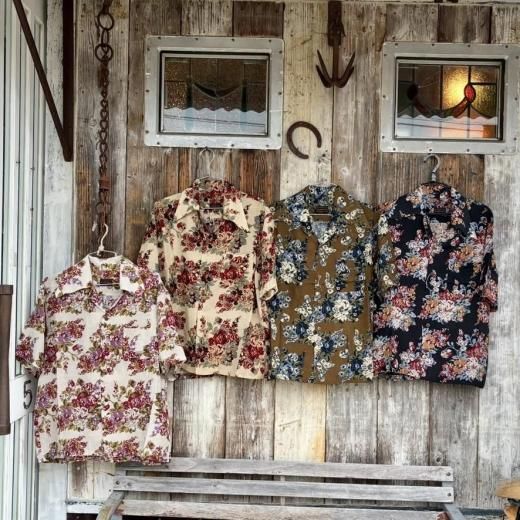 KAPITAL]シルクレーヨンシャンペトルマリア柄ラングルカラーアロハ