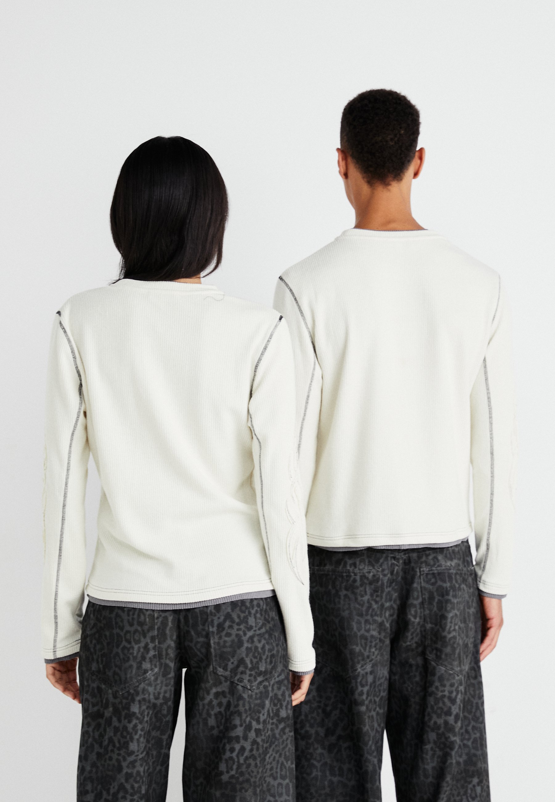 Jaded London TRIBAL APPLIQUE UNISEX - Jumper - white/off-white