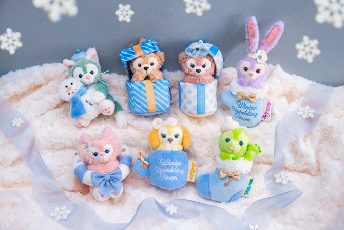 ダッフィー ウィンターホリデー☆ステラルー ぬいぐるみバッジ