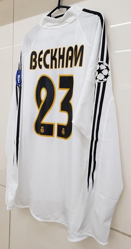 レアル、マドリード（H）04/05 長袖 UEFA CL用 ベッカム＃23