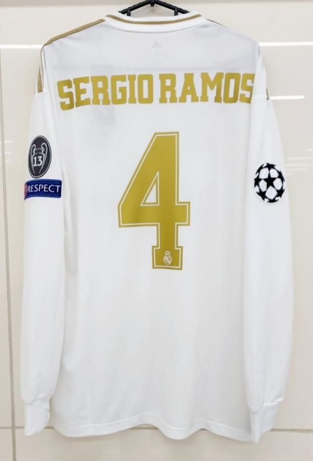 レアルマドリード（H）19/20 長袖 CL用 セルヒオ・ラモス＃4 +