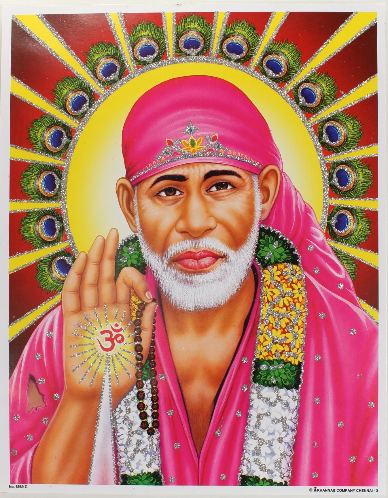 シルディ・サイババ・ポスター（A4サイズ、6569Z） - スピリチュアル