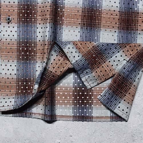 シュガーヒル パンチング ヤク オンブレ プラッド オープン カラー