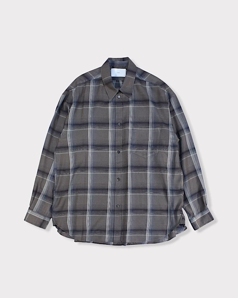 シュガーヒル パンチング ヤク オンブレ プラッド オープン カラー