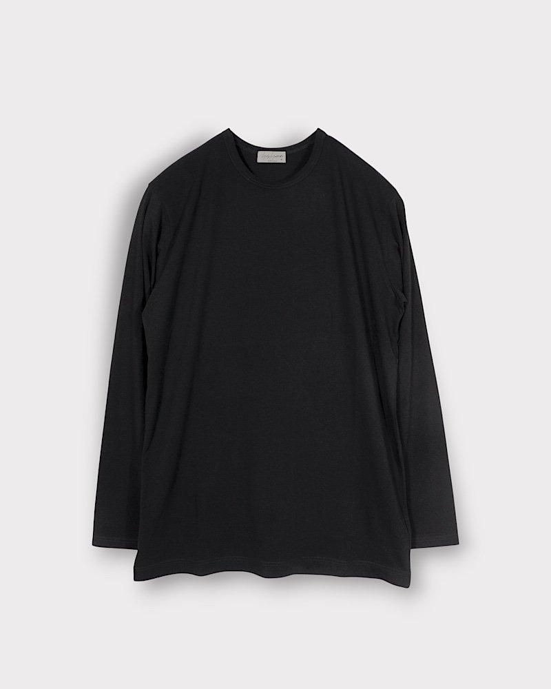 Yohji Yamamoto POUR HOMME】COTTON SINGLE JERSEY ROUND NECK LONG