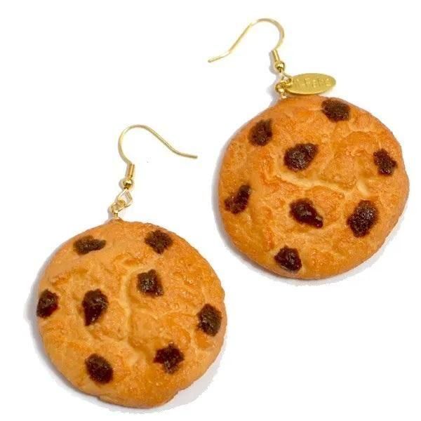 食品サンプル】チョコチップクッキーのピアス【アクセサリー】 - fake