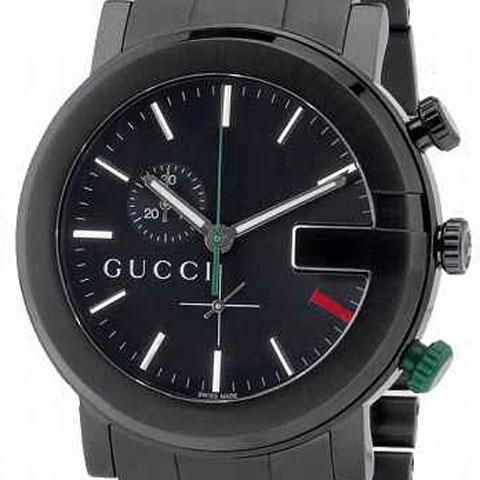 グッチ 腕時計 メンズ 101G クロノグラフ YA101331 ブラック×ブラック