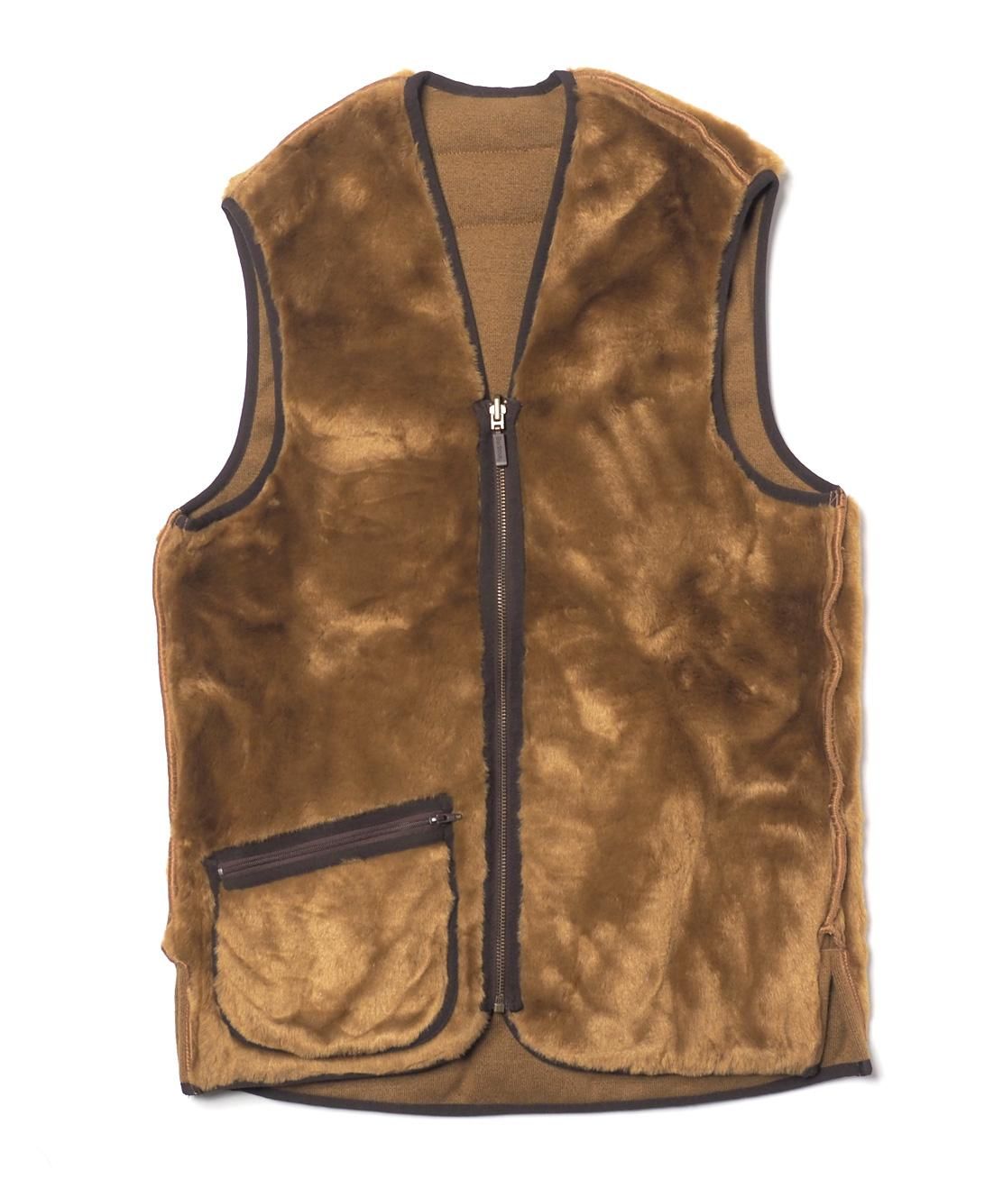 BARBOUR】MLI0004 WARM PILE WAISTCOAT ZIP-IN LINER - BROWN ライナー