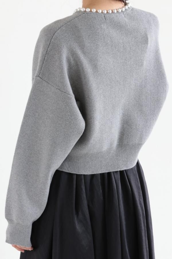 BORDERS at BALCONY(ボーダーズアットバルコニー) PEARL KNIT CARDIGAN