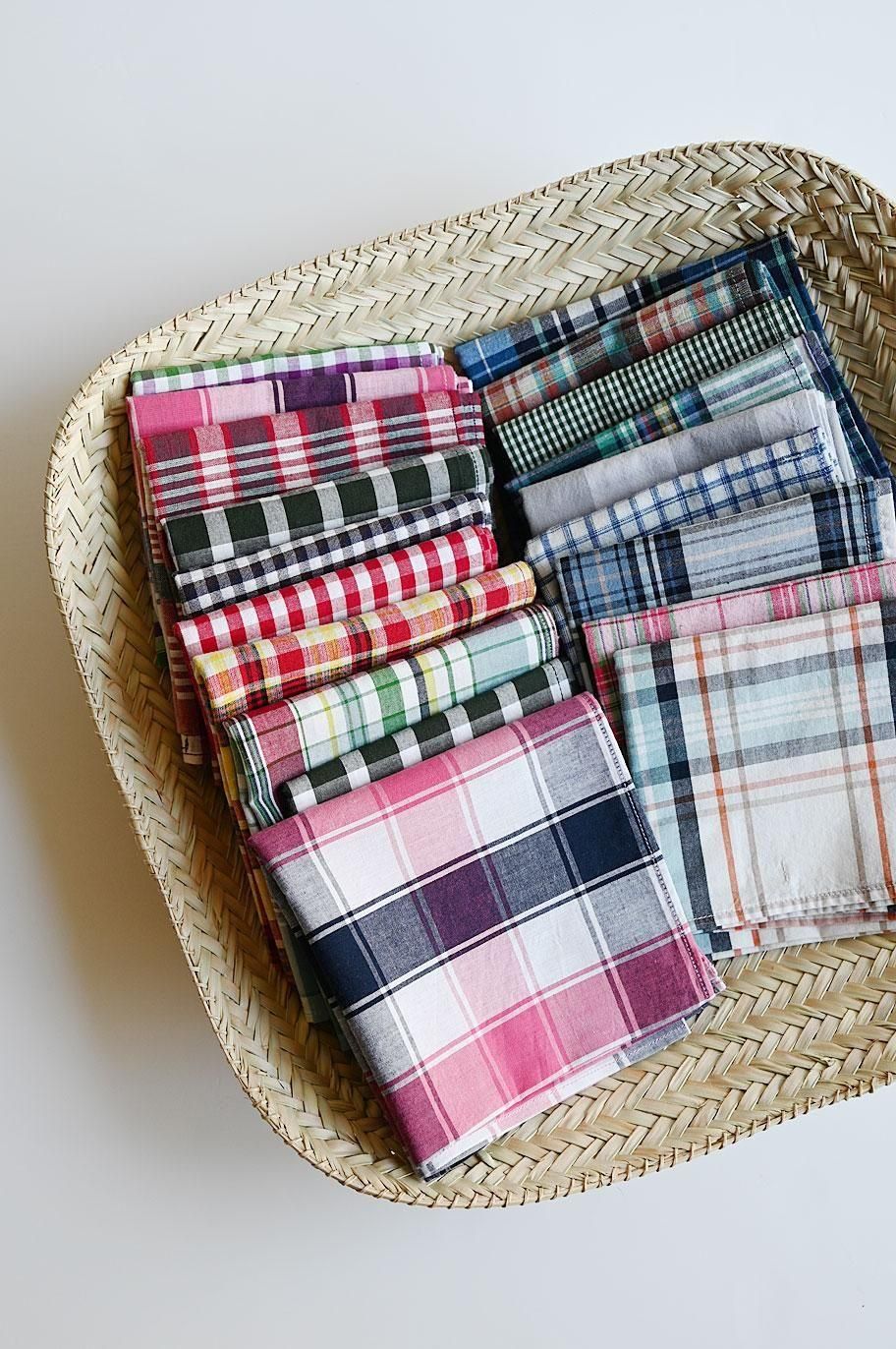 yantra madras CHECK ハンカチ 2枚set- TONE Online Shop