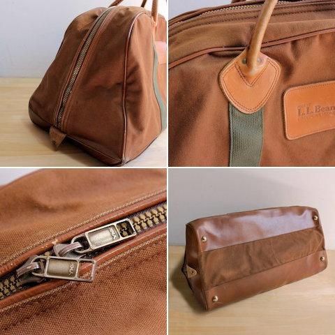 80's ヴィンテージ LLビーン キャンバス ボストンバッグ レザー