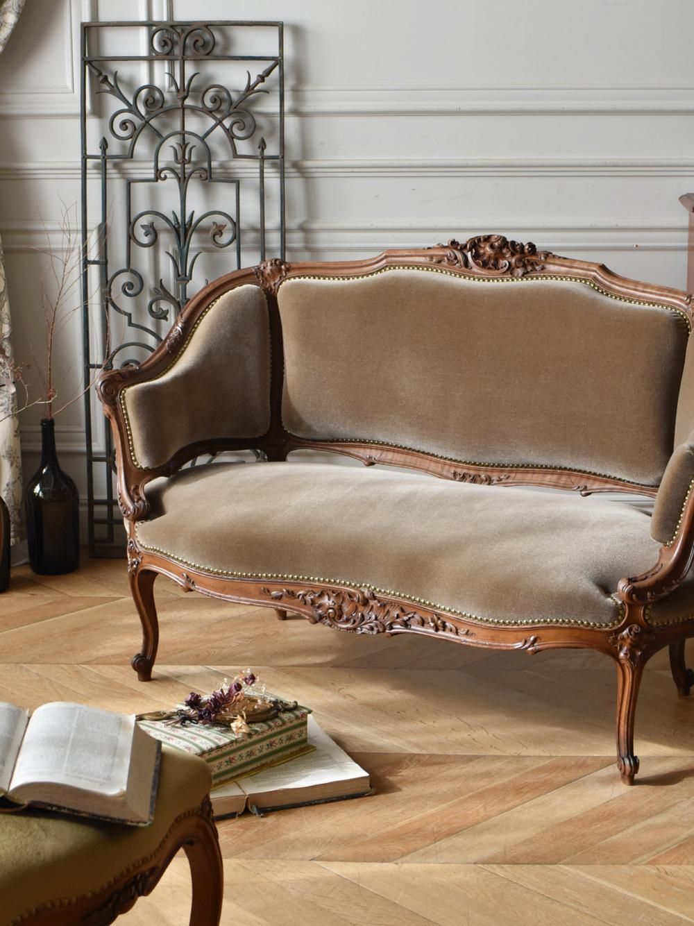 フランスアンティーク家具 2シーターソファ.2 アンティークチェア