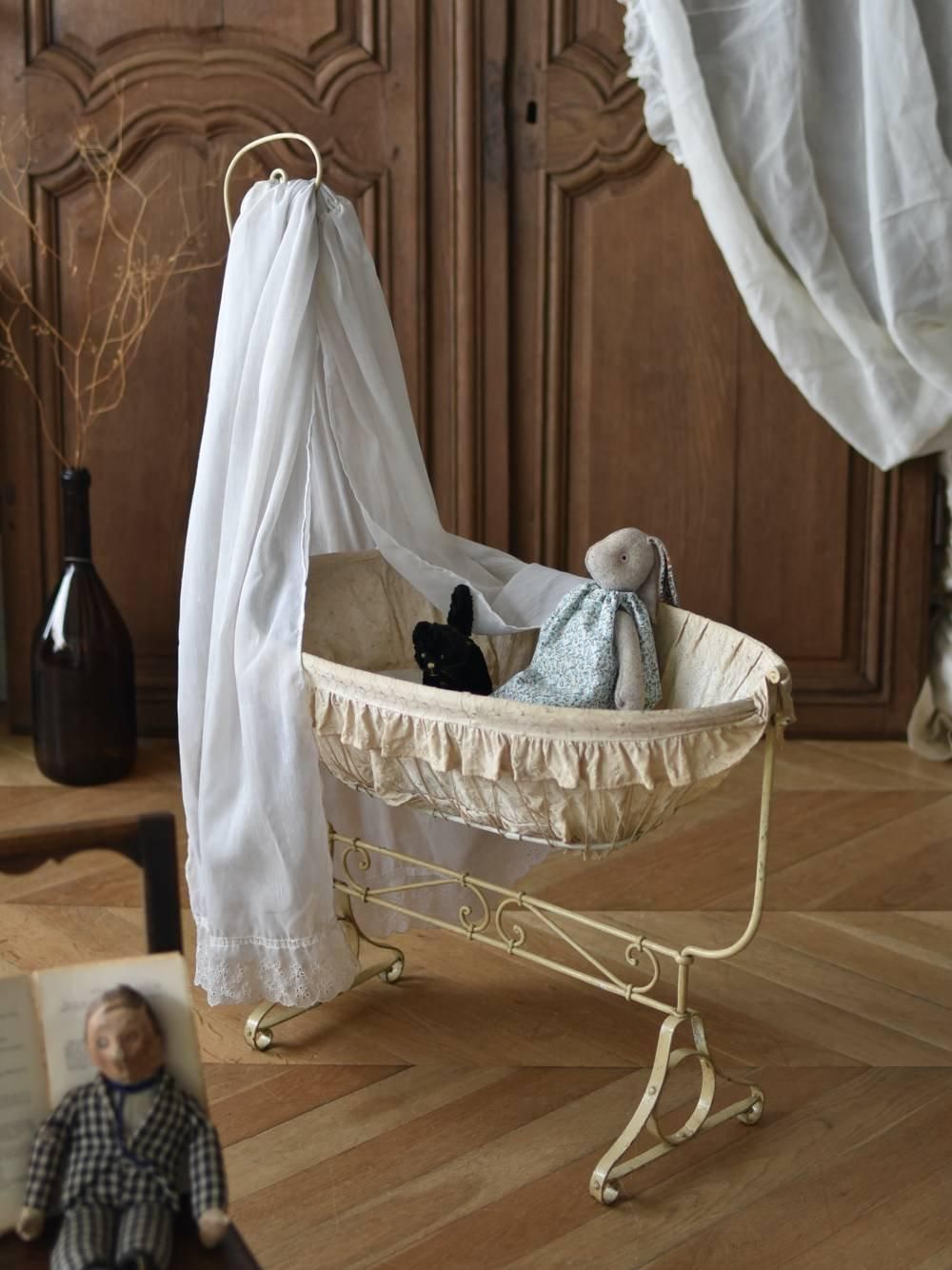 アンティークドールベッド フランス アンティーク 揺り籠