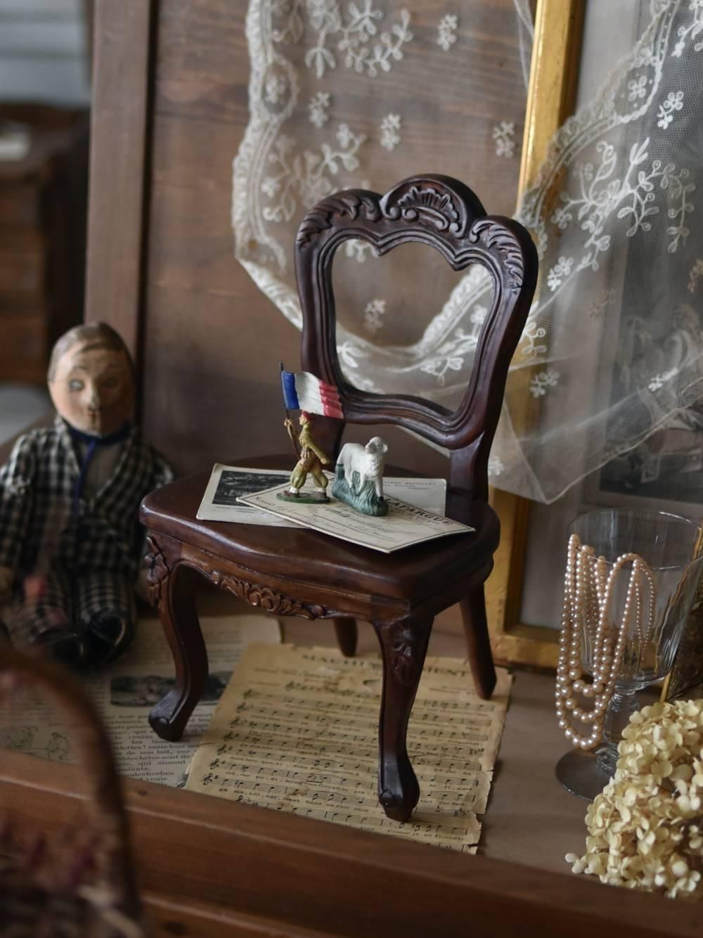 ドールチェア.8 フランスアンティーク雑貨 ドール用家具 ミニチェア