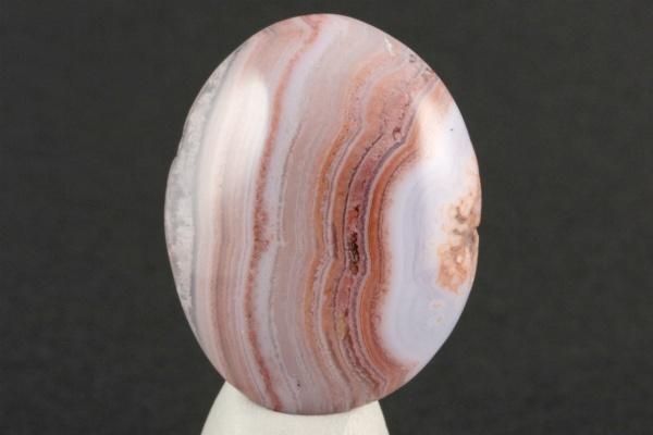 ループタイ ピンクレースアゲート｜天然石 ループタイ ラフシェイプ