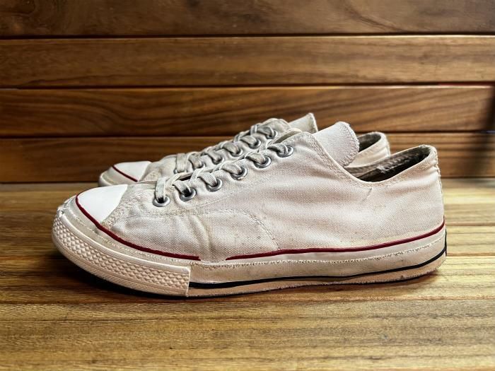 Converse,70s,MADE IN USA,ALL STAR ,OX,WHITE,CANVAS,US7.5,USED