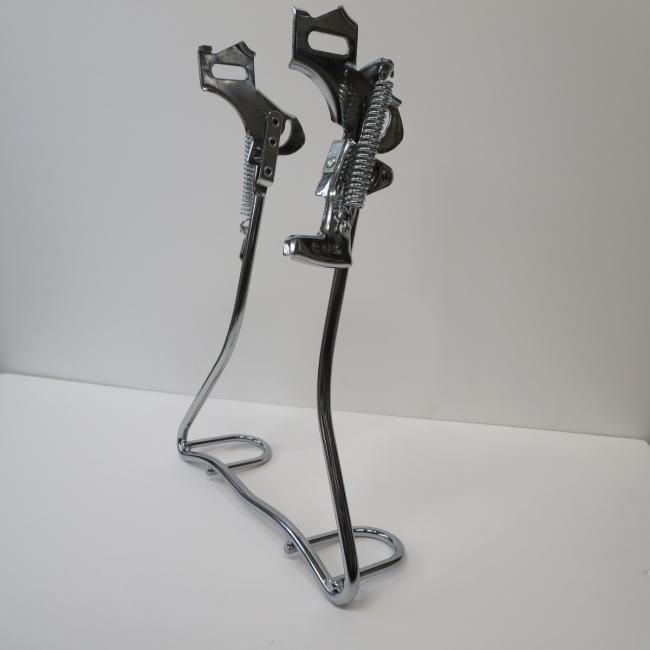 26インチ自転車用両立スタンド（ベロ付き）メッキ色｜自転車、部品販売