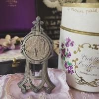 レア✨フランスアンティーク BF社 ホーローキャニスター すみれ 菫 花