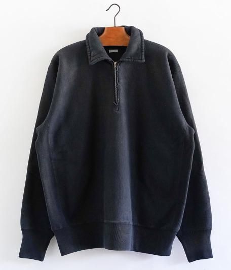 A.PRESSE Vintage Half Zip Sweat Shirt [BLACK] - Fresh Service