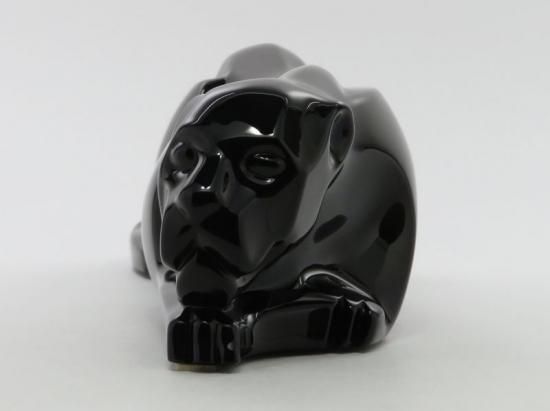 バカラ フィギュリン ○ パンサー ブラック 黒 クリスタル 豹 ヒョウ