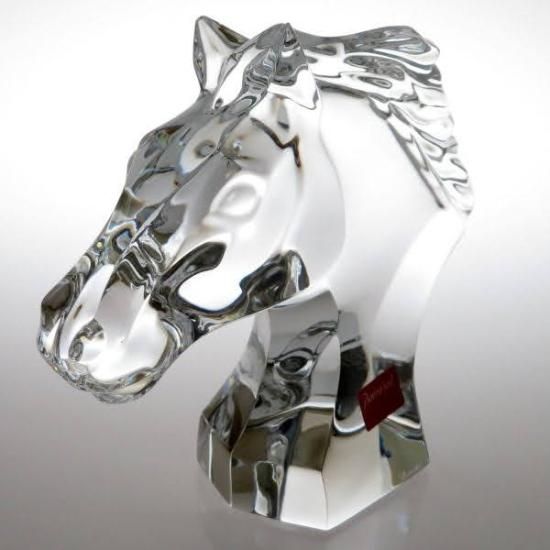 バカラ フィギュリン ○ 馬の頭 ホース ヘッド クリスタル 午 ウマ