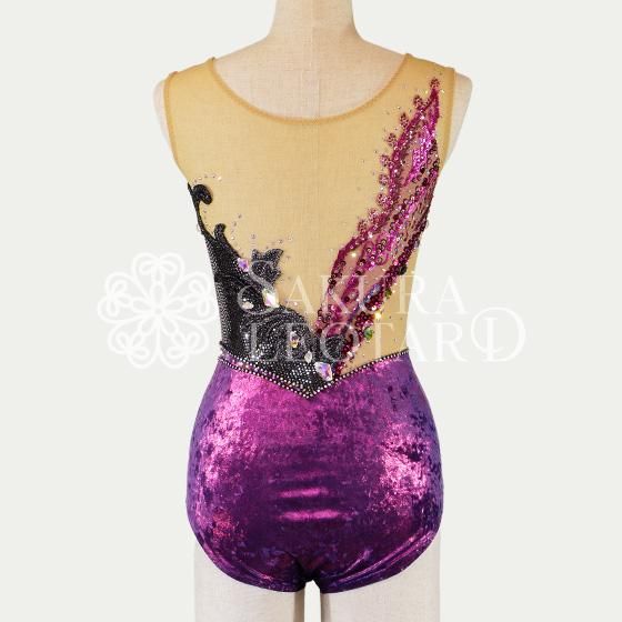 Lサイズ｜ハナコン・ローズ｜装飾付きレオタード バトン衣装（ol-120