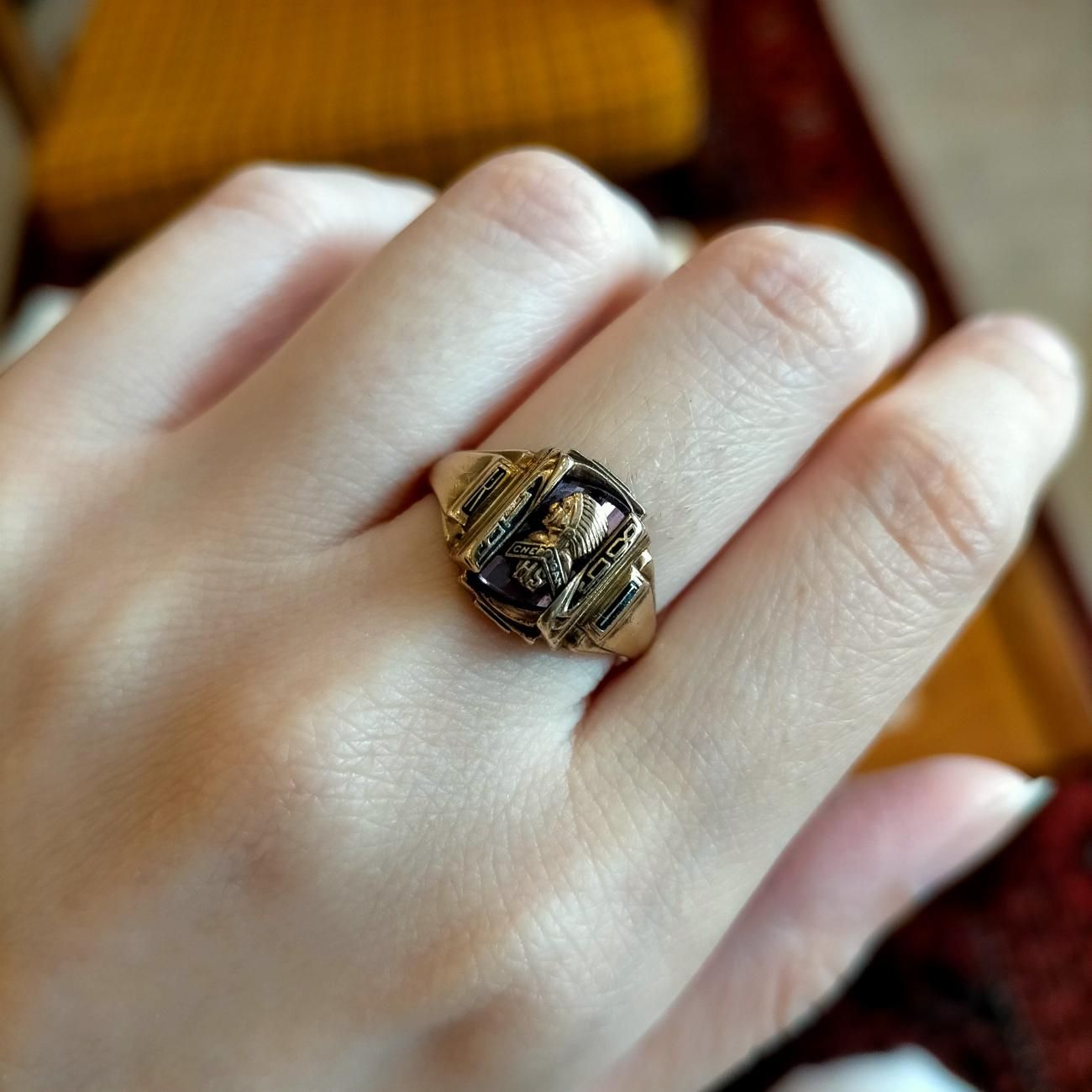 USA製1989年ヴィンテージJOSTENSジャスティン社製Cheboygan HS