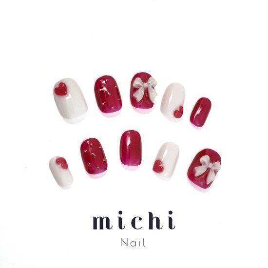 ぷっくりガーリーネイル- ネイルチップ専門店ミチネイル