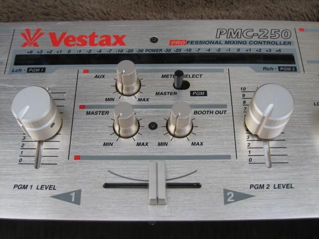 VESTAX PMC-250 ロータリー仕様 EQパーツ交換済 マイクCH除去済