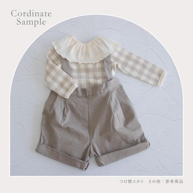 見えても可愛い長袖ロンパース【ギンガムチェック柄・お花柄】【綿100