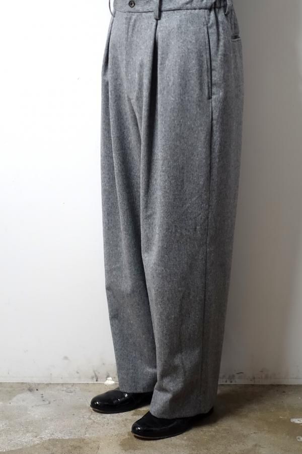 ssstein(シュタイン)/W/CA BEAVER EASY WIDE TROUSERS/GREY 通販