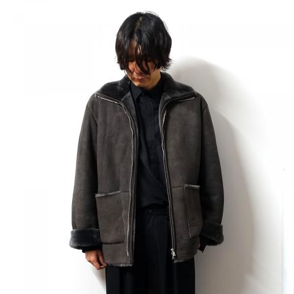 ssstein(シュタイン)/CUT-OFF MOUTON JACKET/GREY KHAKI 通販 取り扱い