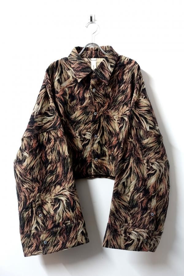 SHINYAKOZUKA(シンヤコズカ)/CROPPED GIANT SHIRT/BROWN 通販 取り扱い