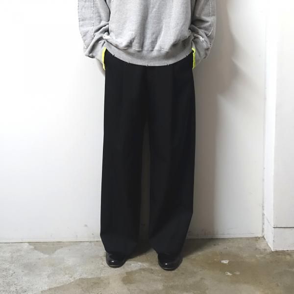 ssstein(シュタイン)/TWIST SEAM WIDE EASY TROUSERS/BLACK 通販