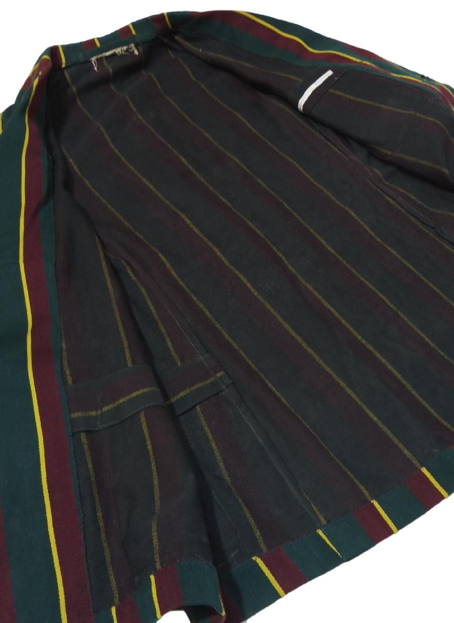 英国製 1940年代 ヴィンテージ レガッタストライプ ウール スクール