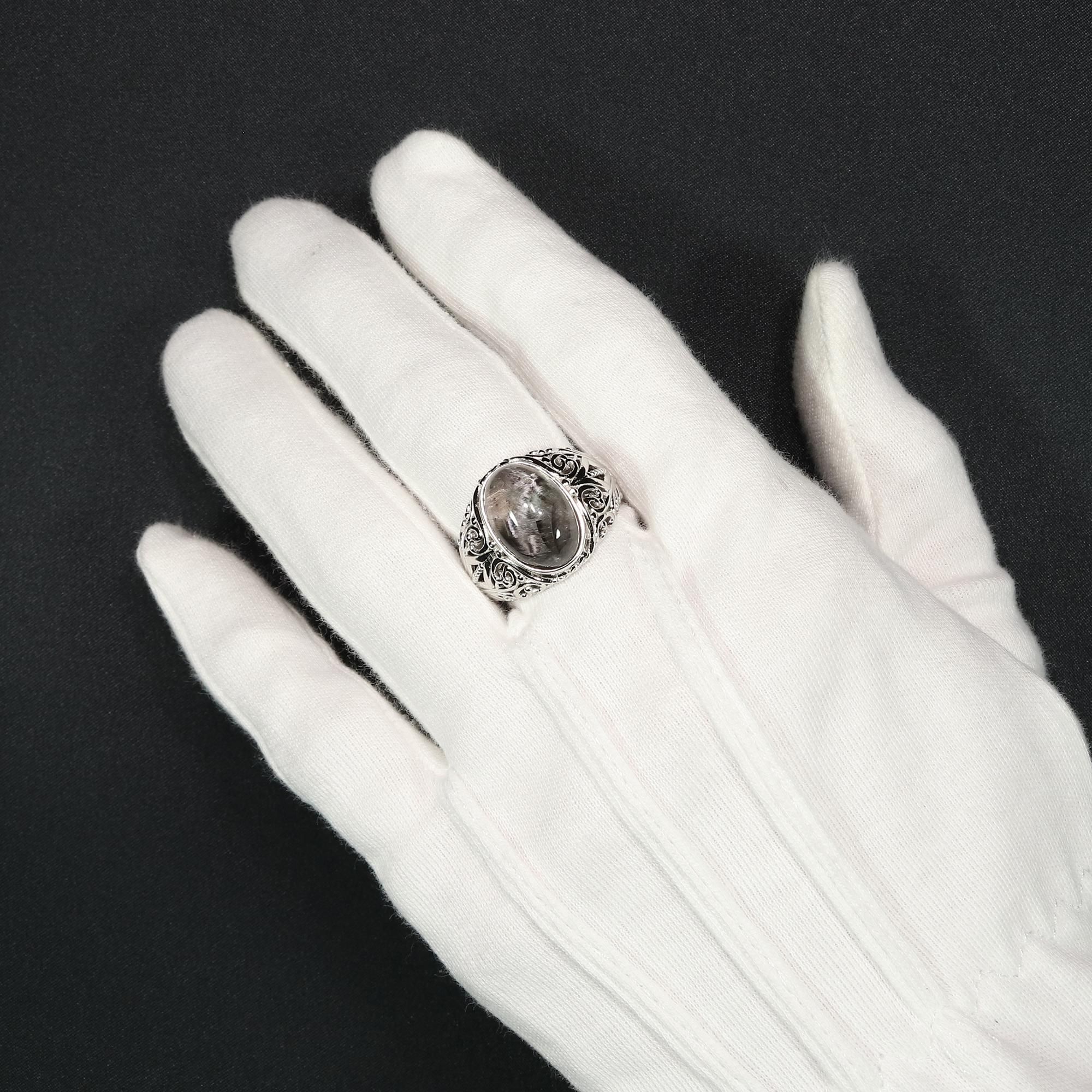 プラチナルチルクォーツ オーバル・カボションカット シルバー925