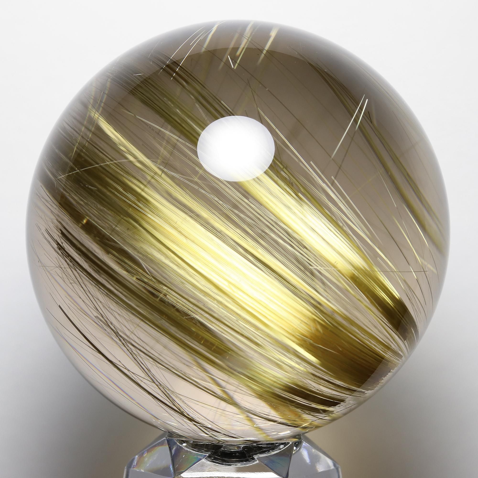 プレミアムゴールドルチルクォーツ Φ50.8mm玉 スフィア(型番pfr200)